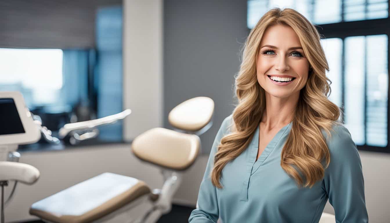 The photo depicts a happy patient with new dental implants. The photo depicts a happy patient with new dental implants.